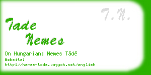 tade nemes business card