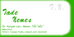 tade nemes business card